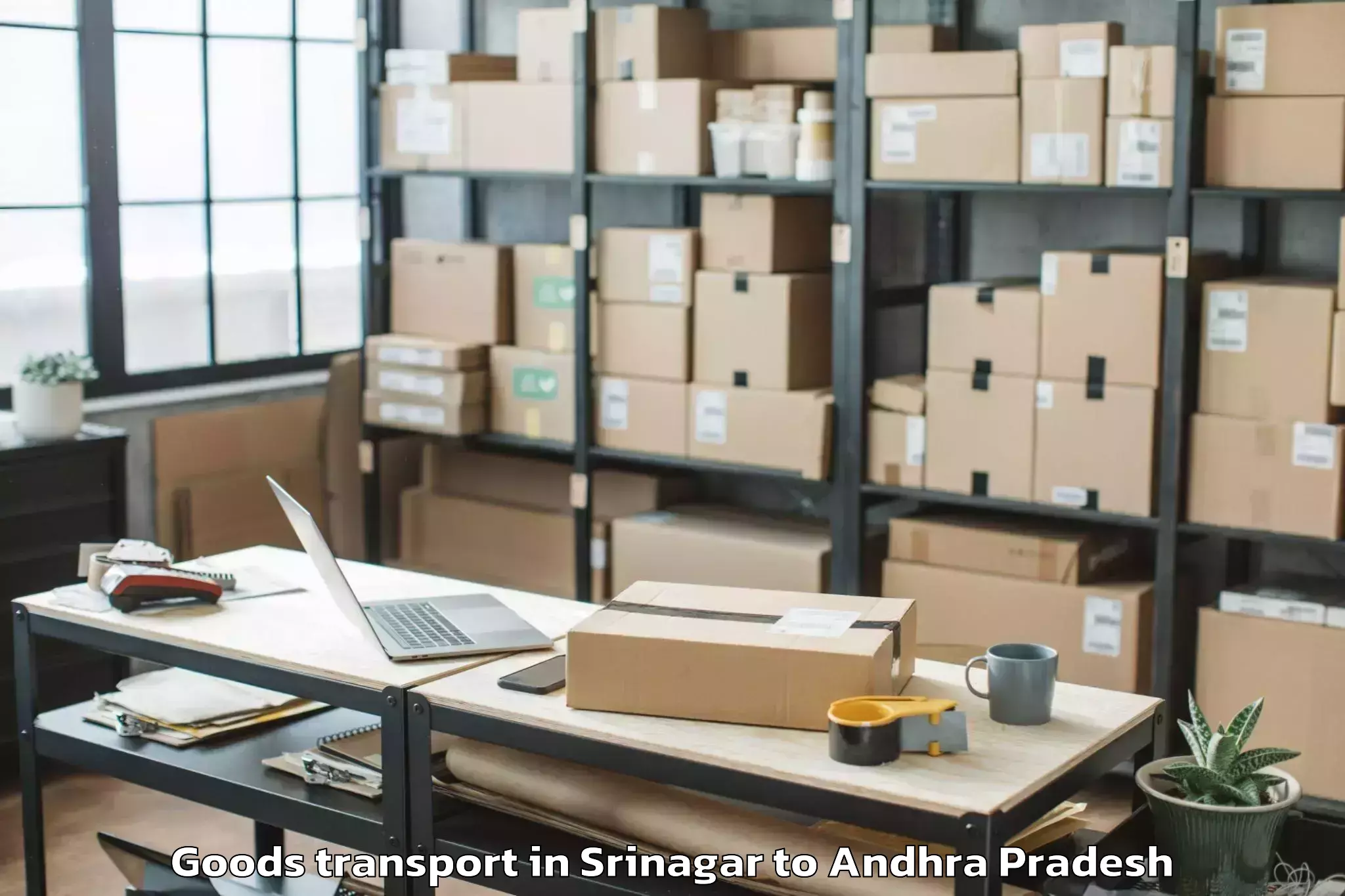 Leading Srinagar to Dwaraka Tirumala Goods Transport Provider